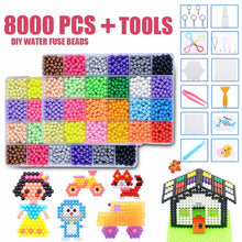 Load image into Gallery viewer, 1Set Colorful Magic Puzzle Toys Kit Water Mist Bead DIY Craft Animal Handmade Sticky Beads Early Education Beans Toys Kids Gifts
