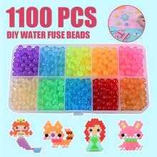 Load image into Gallery viewer, 1Set Colorful Magic Puzzle Toys Kit Water Mist Bead DIY Craft Animal Handmade Sticky Beads Early Education Beans Toys Kids Gifts
