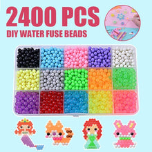 Load image into Gallery viewer, 1Set Colorful Magic Puzzle Toys Kit Water Mist Bead DIY Craft Animal Handmade Sticky Beads Early Education Beans Toys Kids Gifts
