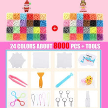 Load image into Gallery viewer, 1Set Colorful Magic Puzzle Toys Kit Water Mist Bead DIY Craft Animal Handmade Sticky Beads Early Education Beans Toys Kids Gifts
